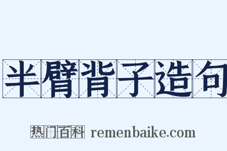 半臂背子造句是什么意思的图片